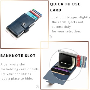 Портфейл iUni P2, RFID, слот за 6 карти, син - Img 6