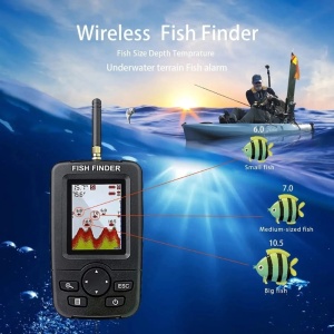 Риболовен сонар Fish Finder Безжичен iUni XJ-01, цветен LCD екран 2.8", сензор 90°, дълбочина 36m, комуникационно разстояние до 100m, 125KHz - Img 6