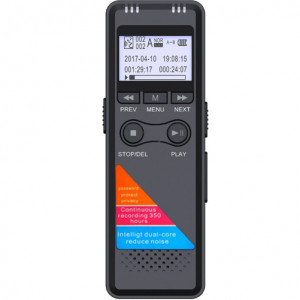 Шпионски микрофон iUni SpyMic REP01, Професионален диктофон, 8GB, MP3 Player - Img 11