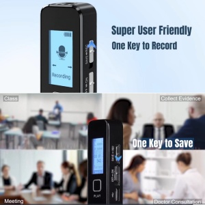 iUni 007 Mini-digitale recorder, 8 GB, batterijduur 17 uur, mp3-speler - Img 4