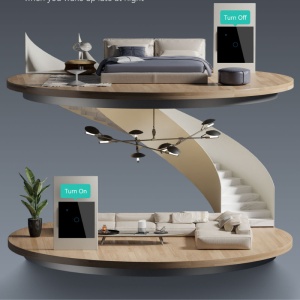 iUni 1F – intelligenter Sensorschalter für Treppen/Kreuzschalter, WLAN, Schutzglas, LED, schwarz - Img 11