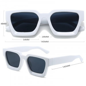 iUni iEye Ретро квадратни слънчеви очила, UV400, бели - Img 4