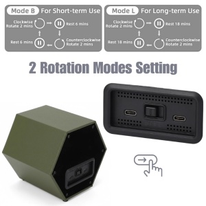 iUni Opwinddoos voor automatische horloges, Watch Winder, Eco-leer, kaki - Img 3