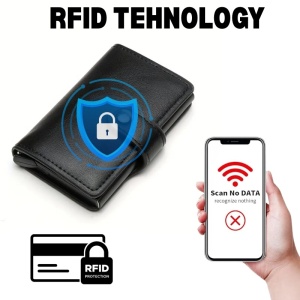 iUni P2 Geldbörse, RFID, Platz für 6 Karten, schwarz - Img 4