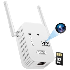 iUni RP1 Wireless Signal Booster Spy Camera, 32GB, Wi-Fi, Full HD, Motion Sensor