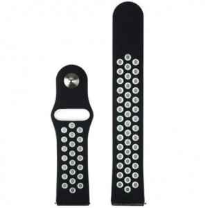 iUni Sportarmband 20 mm für Gear S2, Silikon, schwarz/weiß - Img 3