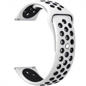 iUni Sportarmband 20 mm für Gear S2, Silikon, Weiß/Schwarz - Img 4