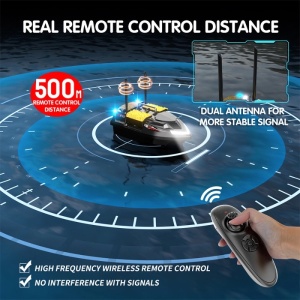 iUni V802 aasboot, 12000 mAh, 4 reservoirs, 3 kg, 500 m, 15 km/u, 2,4 GHz afstandsbediening, zwart - Img 5