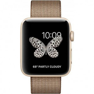 iUni Woven Strap-horlogeband voor Apple Watch 1/2/3/4/5/6/7 40 mm Nylon Bruin - Img 7