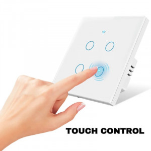 Slimme aanraakschakelaar, wifi, beschermglas, iUni 4G, 10 A, spraakbediening, Smart Life / Tuya, led - Img 5