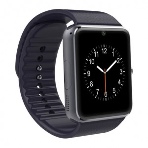 Smartwatch iUni GT08, телефон, Bluetooth, 1.3MP Камера, LCD дисплей против надраскване, Черно - Img 5