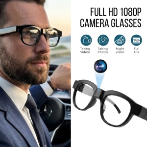 Spionagebrille mit Kamera iUni G9, 16 GB, Full HD, Nachtsicht - Img 2