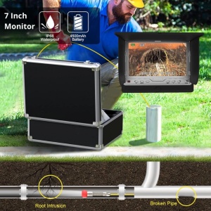 Video-inspectiecamera voor rioleringen, 45 m, iUni ICT15, 7-inch monitor - Img 2