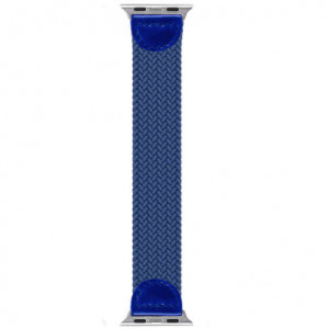 Каишка iUni за Apple Watch 1/2/3/4/5/6/7, Braided Solo Loop, 38мм, Син - Img 3