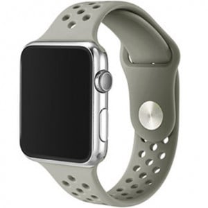 Каишка iUni Спортен за Apple Watch 1/2/3/4/5/6/7 42 мм Силикон Сив - Img 2