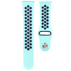 Каишка iUni Спортен 22 мм за Gear S3 Силикон Turquoise/Син - Img 8