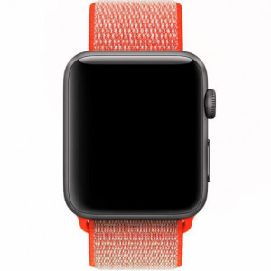 Каишка iUni Спортен Woven Strap за Apple Watch 1/2/3/4/5/6/7 38 мм Найлон Electric Оранжев - Img 5