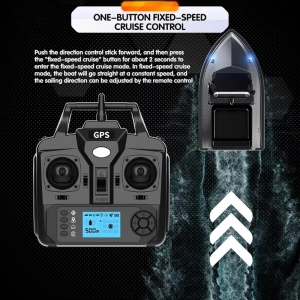 Лодка за риболовна стръв iUni V060, GPS, 12000mAh, 500m, 2kg, 10km/h, 2.4GHz дистанционно управление - Img 8