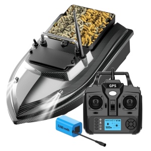 Лодка за риболовна стръв iUni V060, GPS, 5200mAh, 500m, 2kg, 10km/h, 2.4GHz дистанционно управление - Img 1