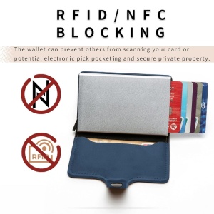 Портфейл iUni P2, RFID, слот за 6 карти, син - Img 10