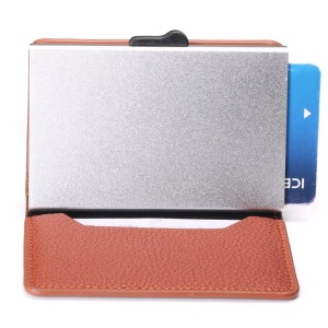 Портфейл iUni P6, RFID, слот за 9 карти, кафяв - Img 6
