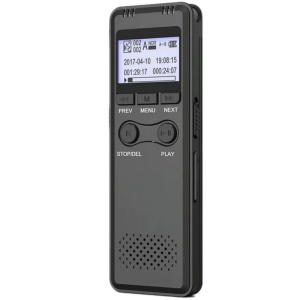 Шпионски микрофон iUni SpyMic REP01, Професионален диктофон, 8GB, MP3 Player - Img 1