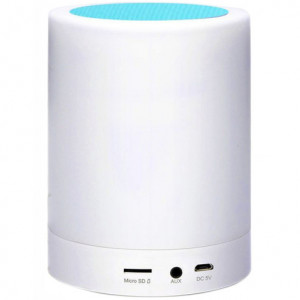 Bluetooth високоговорител с лампа iUni M16, 4W, USB, Слот карта TF, Многоцветен LED, Син - Img 2
