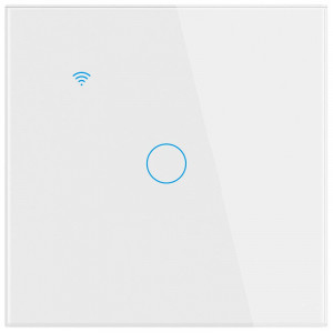 iUni 1F интелигентен сензорен превключвател, Wi-Fi, закалено стъкло, LED - Img 9
