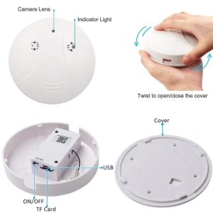 iUni D101 spy camera with smoke detector, Wi-Fi, 4K resolution, MicroSD card slot - Img 12