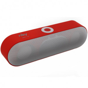 iUni DF19 Bluetooth-luidspreker, kaartsleuf, grijs-rood - Img 1