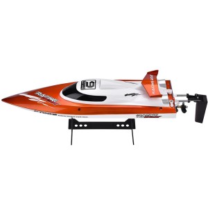 iUni FT009i Top Speed Racing Umgedrehtes ferngesteuertes Boot mit 2 Akkus, orange - Img 3