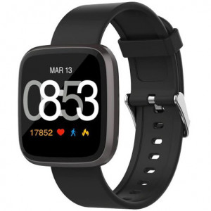 iUni H5 Smartwatch, сензорен екран, Bluetooth, известия, педометър, черен