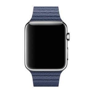 iUni Leather Loop Strap for Apple Watch 1/2/3/4/5/6/7 44 mm Eco-leather Midnight Blue - Img 9