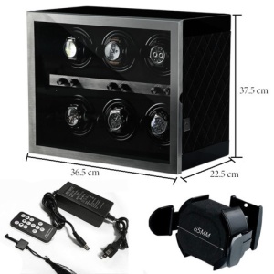 iUni Luxury 6-Watch Winder, Black - Img 6