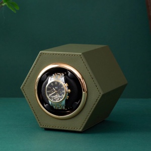 iUni Opwinddoos voor automatische horloges, Watch Winder, Eco-leer, kaki - Img 10