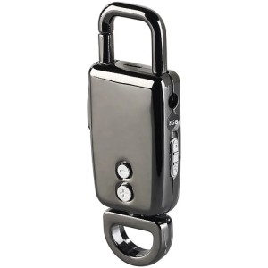 iUni SpyMic BR11 Schlüsselanhänger, Spionage-Diktiergerät, 8 GB interner Speicher, MP3-Player, schwarz - Img 2