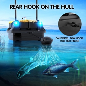 iUni V802 aasboot, 12000 mAh, 4 reservoirs, 3 kg, 500 m, 15 km/u, 2,4 GHz afstandsbediening, zwart - Img 9