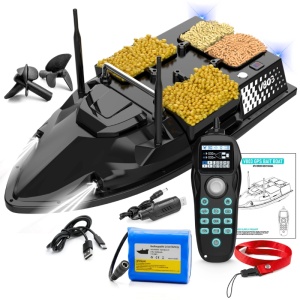 iUni V803 aasboot, GPS, 18.000 mAh, 4 reservoirs, 3 kg, 500 m, 15 km/u