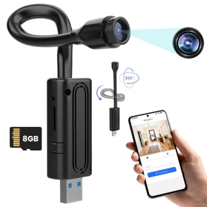 iUni W720 Minikamera, WLAN, 8 GB, HD-Bildqualität, Bewegungssensor