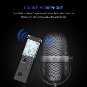 Professioneller Mini-Diktiergerät iUni SpyMic REP06, 8 GB interner Speicher, MP3-Player - Img 8