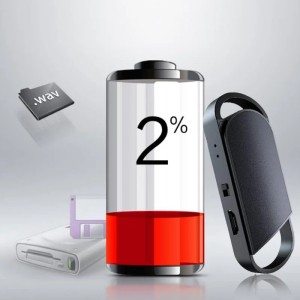 Schlüsselanhänger mit verstecktem Diktiergerät iUni SK008, 8 GB, 18 Stunden Betriebsdauer, MP3-Player - Img 11