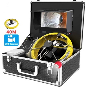 Sewer inspection camera, 40 metres, iUni ICT7, DVR video recording, 10-inch display