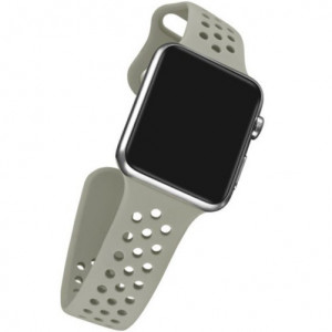 Каишка iUni Спортен за Apple Watch 1/2/3/4/5/6/7 42 мм Силикон Сив - Img 5