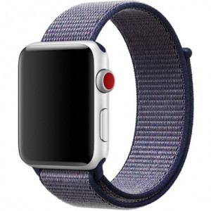 Каишка iUni Спортен Woven Strap за Apple Watch 1/2/3/4/5/6/7 38 мм Найлон Midnight Син - Img 2