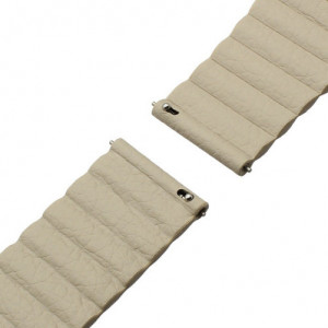 Каишка iUni Leather Loop 20 мм за Gear S2 Еко кожа Крем - Img 8