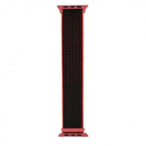 Каишка iUni Woven Strap за Apple Watch 1/2/3/4/5/6/7 44 мм Найлон Черен/Червен - Img 4
