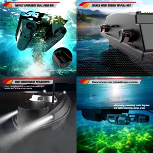 Лодка за риболовна стръв iUni V030, GPS, Сонар Търсач на риба, Транспортна чанта, 20000mAh, 800m, 15km/h, 2.4GHz дистанционно управление - Img 7