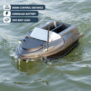 Лодка за риболовна стръв iUni V080, GPS, Търсач на риба, чанта за носене, 20000mAh, 800m, 15km/h, 2.4GHz дистанционно управление - Img 2