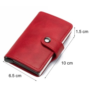 Портфейл iUni P2, RFID, слот за 6 карти, Бургундия - Img 12