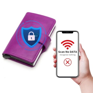 Портфейл iUni P2, RFID, слот за 6 карти, Magenta - Img 5